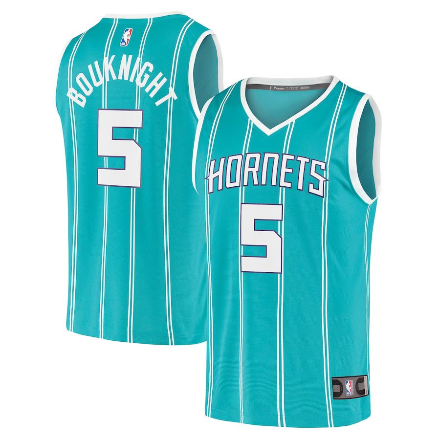 Men Charlotte Hornets 5 James Bouknight Fanatics Branded Teal Fast Break Replica NBA Jersey